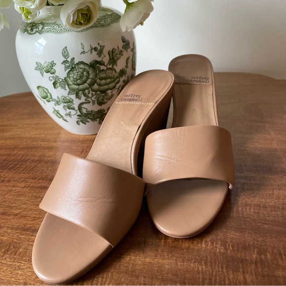 Jeffrey Campbell Tan Wedge Sandals - Picture 3 of 8